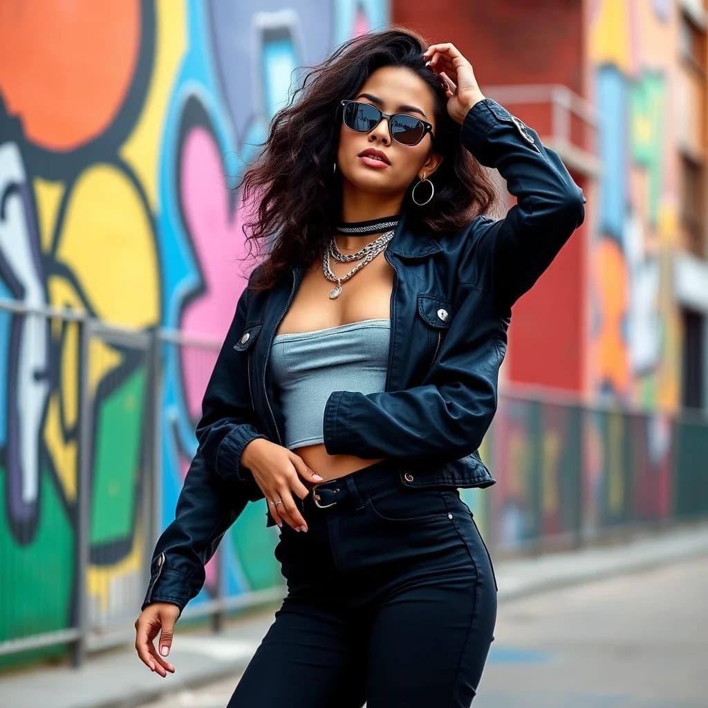 AI generated fashion influencer portrait for Instagram - SelfAI headshot generator