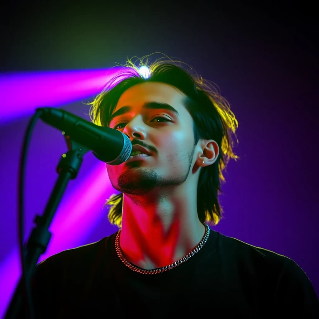 AI generated music artist portrait for social media - SelfAI headshot generator