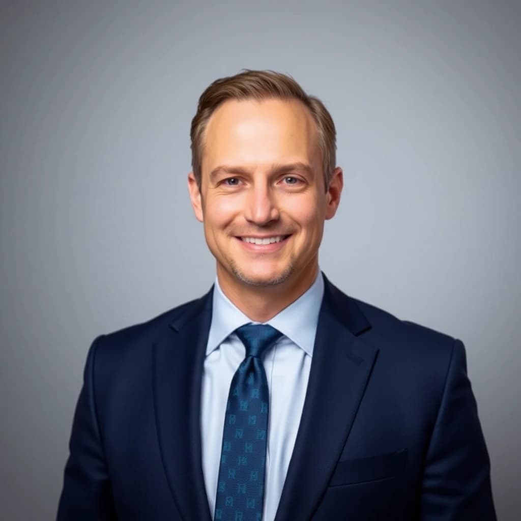 AI generated professional corporate headshot with studio lighting - SelfAI photo studio